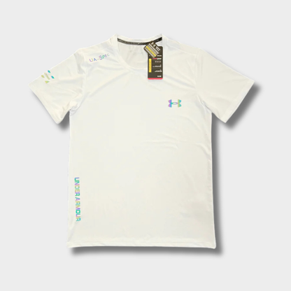 Ensemble short/t-shirt UA Fluo Blanc