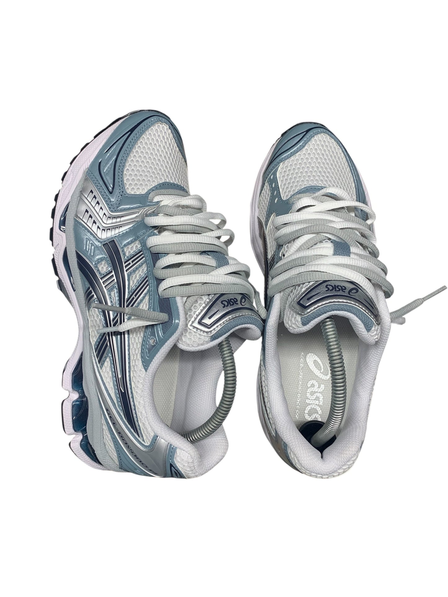 ASICS Kayano Double Laces – Gris/Bleu ciel