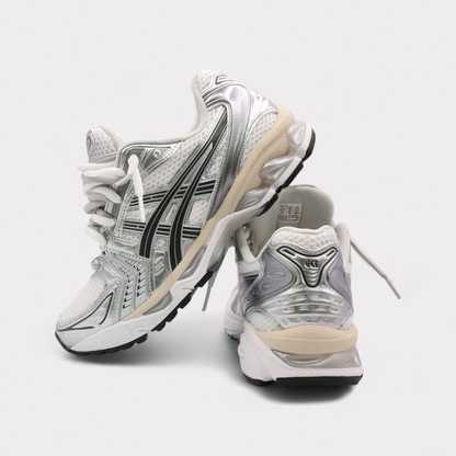 ASICS Kayano Double Laces – Gris/Blanc